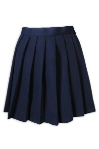 CH199 Design women's dark blue cheerleading pleated skirt invisible zipper pleated skirt side zipper cheerleading pleated skirt hk center 45 degree